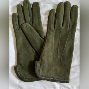 Coach Suede Gloves With Cashmere Lining
